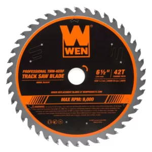WEN 6.5 in. 42-Tooth Carbide-Tipped Thin-Kerf Professional ATAFR Track Saw Blade