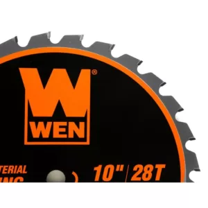 WEN 10 in. 28-Tooth Carbide-Tipped Professional Multi-Material Framing Saw Blade