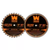 WEN 10 in. 32-Tooth and 60-Tooth Carbide-Tipped Professional Woodworking Saw Blade Set (2-Pack)