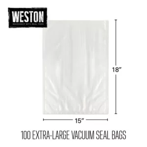 Weston 15 in. x 18 in. XL Vacuum Sealer Bags (100-Count)