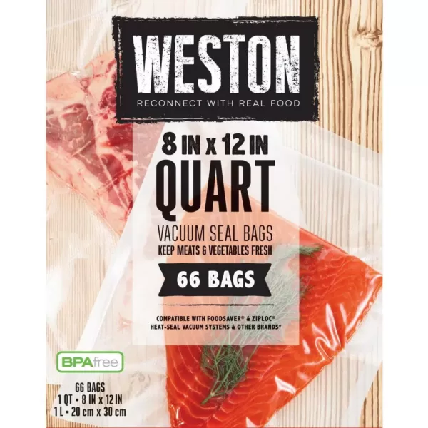 Weston Vacuum Sealer Bag Quart (66-Pack)