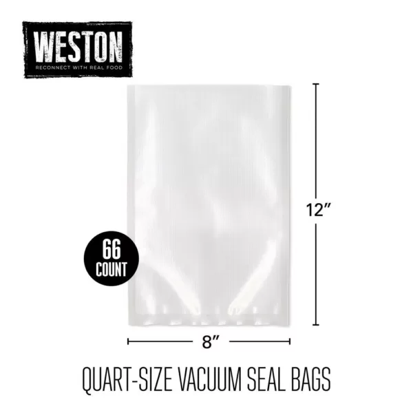 Weston Vacuum Sealer Bag Quart (66-Pack)
