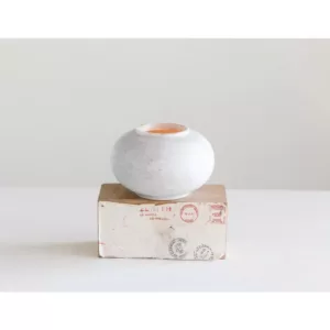 3R Studios White Handmade Marble Decorative Vase