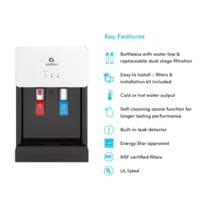 Avalon Countertop Self Cleaning Touchless Bottle less Water Cooler Dispenser, Hot/Cold Water, NSF/UL/Energy Star, White