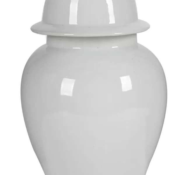 Benjara Decorative Porcelain Ginger Jar with Lidded Top Large