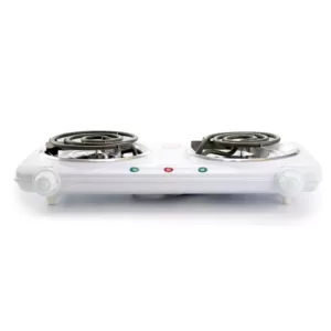 Better Chef 2-Burner 9 in. White Electric Countertop Hot Plate