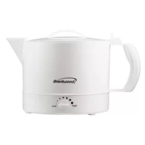 Brentwood 4-Cup White Electric Kettle with Temperature Control