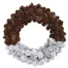 Nearly Natural 20 in. Frosted Pine Cone Wreath