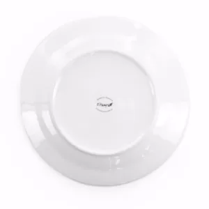 Elama 18-Piece Carey Round White Porcelain Dinnerware Set (Service for 4)