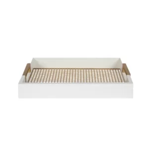 Kate and Laurel Hanneli White/Gold Decorative Tray(Set of 2)