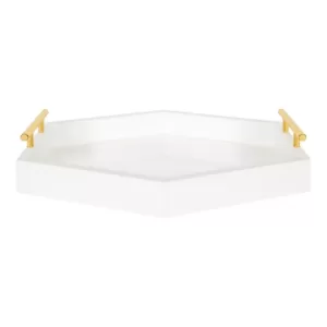 Kate and Laurel Lipton 17 in. x 3 in. x 12 in. White Decorative Wall Shelf