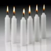 Light In The Dark 4 in. x 1/2 in. Thick White Taper Candles (Set of 60)