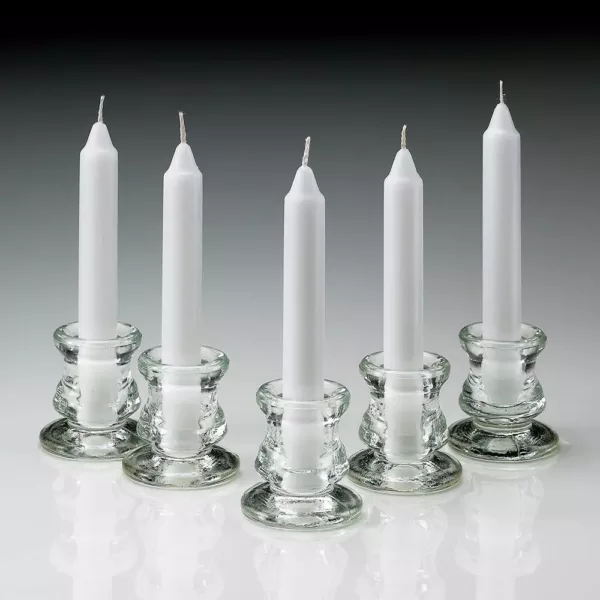 Light In The Dark 6 in. Tall 3/4 in. Thick Unscented White Taper Candles (Set of 80)
