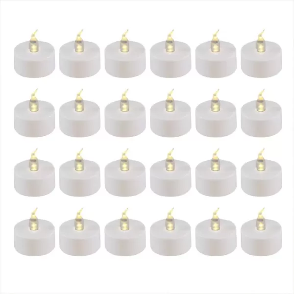 LUMABASE Battery Operated LED Tea Lights in White (24-Count)