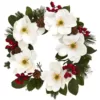 Nearly Natural 26 in. Magnolia, Pine and Berries Wreath