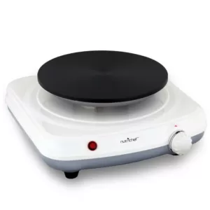 NutriChef White Electric Countertop Burner - Buffet Hot Plate Burner with Adjustable Temperature