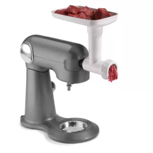 Cuisinart Stand Mixer Meat Grinder Attachment Stainless Steel for 5.5 qt. Stand Mixer White