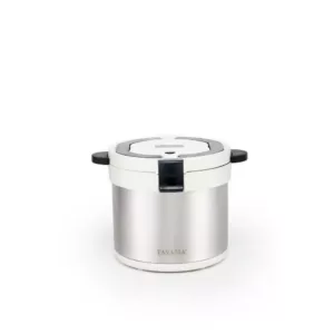 Tayama 7 Qt. Stainless Steel White Thermal Cooker/Slow cooker