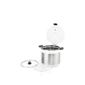 Tayama 7 Qt. Stainless Steel White Thermal Cooker/Slow cooker