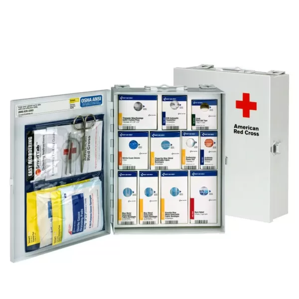 First Aid Only 137-Piece Medium Food Industry First Aid Kit Smart Compliance Cabinet