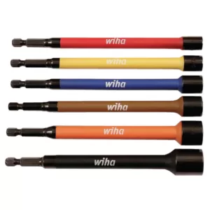 Wiha 6 in. Color Coded Magnetic Nut Setter Set Imperial OAL (6-Piece)