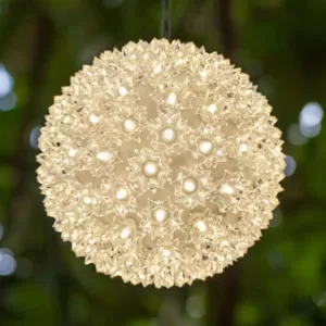 Wintergreen Lighting 6 in. 70-Light LED Warm White Decorative Starlight Sphere