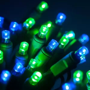 Wintergreen Lighting 24 ft. 70-Light Blue and Green 5 mm LED Mini Light Set