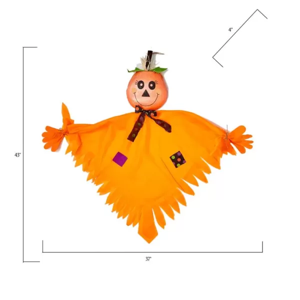 Worth Imports 43 in. Shiny Hanging Halloween Pumpkin Figure (Set of 2)