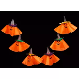 Worth Imports 71 in. 6-Light Halloween String Lights Pumpkin Garland