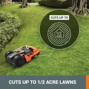 Worx Power Share 20-Volt 9 in. Robotic Landroid Mower, Brushless Wheel Motors, Wifi Plus Phone App with GPS Module Included