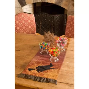Xia Home Fashions 0.2 in. H x 13 in. W x 72 in. D Witching Hour Halloween Table Runner