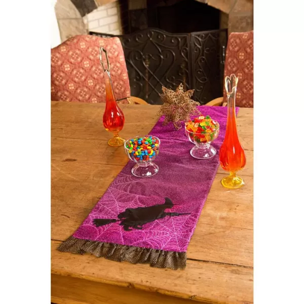 Xia Home Fashions 0.2 in. H x 13 in. W x 72 in. D Witching Hour Halloween Table Runner