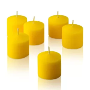 Light In The Dark 10 Hour Yellow Unscented Votive Candles (Set of 12)