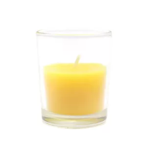 Zest Candle 2 in. Yellow Citronella Round Glass Votive Candles (12-Box)