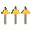 Yonico Edge Forming Small Architectural 1/4 in. Shank Carbide Tipped Router Bit Set (3-Piece)