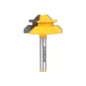 Yonico Lock Miter up to 1/2 in. Stock 1/4 in. Shank Carbide Tipped Router Bit