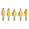 Yonico 1/2 in. Shank Carbide Tipped Architectural Molding Router Bit Set (5-Piece)
