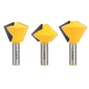 Yonico Birdsmouth 1/2 in. Shank Carbide Tipped Router Bit Set (3-Piece)