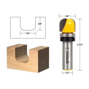 Yonico Bowl and Tray 3/4 in. Dia Carbide Tipped Router Bit