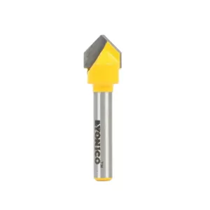 Yonico V-Groove 90° 1/4 in. Shank Carbide Tipped Router Bit