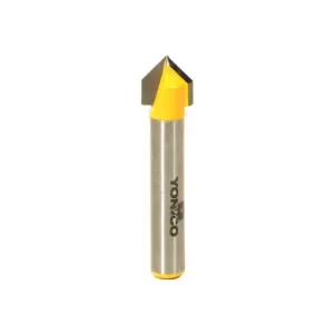Yonico V-Groove 90° 1/4 in. Shank Carbide Tipped Router Bit