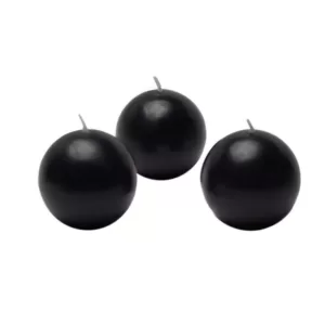 Zest Candle 2 in. Black Ball Candles (12-Box)