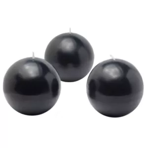 Zest Candle 3 in. Black Ball Candles (6-Box)