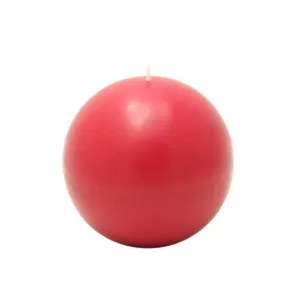 Zest Candle 4 in. Red Ball Candles (2-Box)