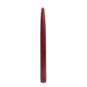 Zest Candle 10 in. Burgundy Taper Candles (12-Set)