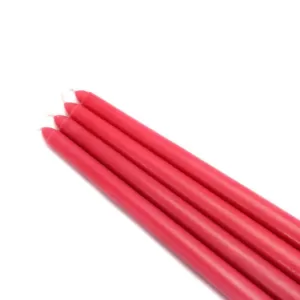 Zest Candle 12 in. Red Taper Candles (12-Set)