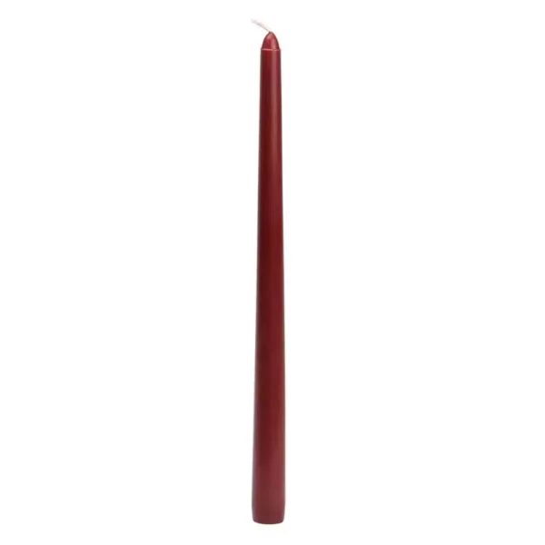 Zest Candle 12 in. Burgundy Taper Candles (12-Set)