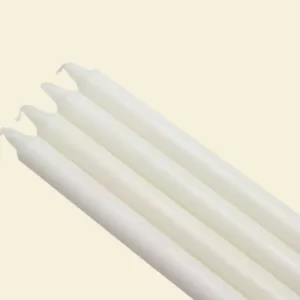 Zest Candle 10 in. White Straight Taper Candles (12-Set)