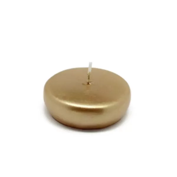 Zest Candle 2.25 in. Metallic Gold Floating Candles (24-Box)