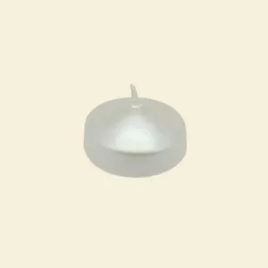 Zest Candle 1.75 in. Pearl White Floating Candles (Box of 24)